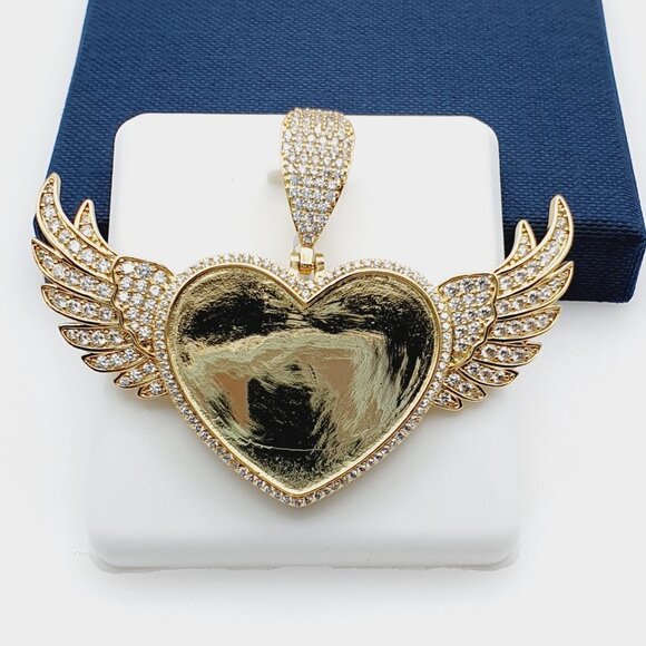 14K Gold Plated Cubic Zircon Pendant, EVBRS628 - Picture 7 of 9